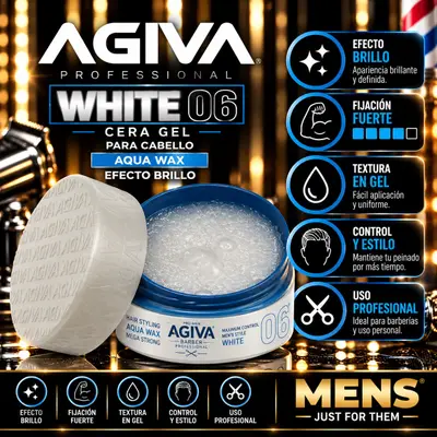 AGIVA White 06 – Clay Wax Efecto Semimate