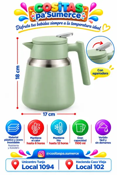 Cafetera doble acero