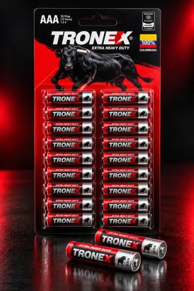 Pilas Tronex AAA 1,5 V (paquete x 20unid-1o pares)