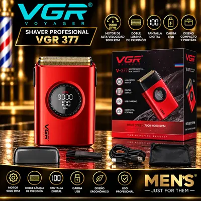 Afeitadora Profesional VGR 377 Roja